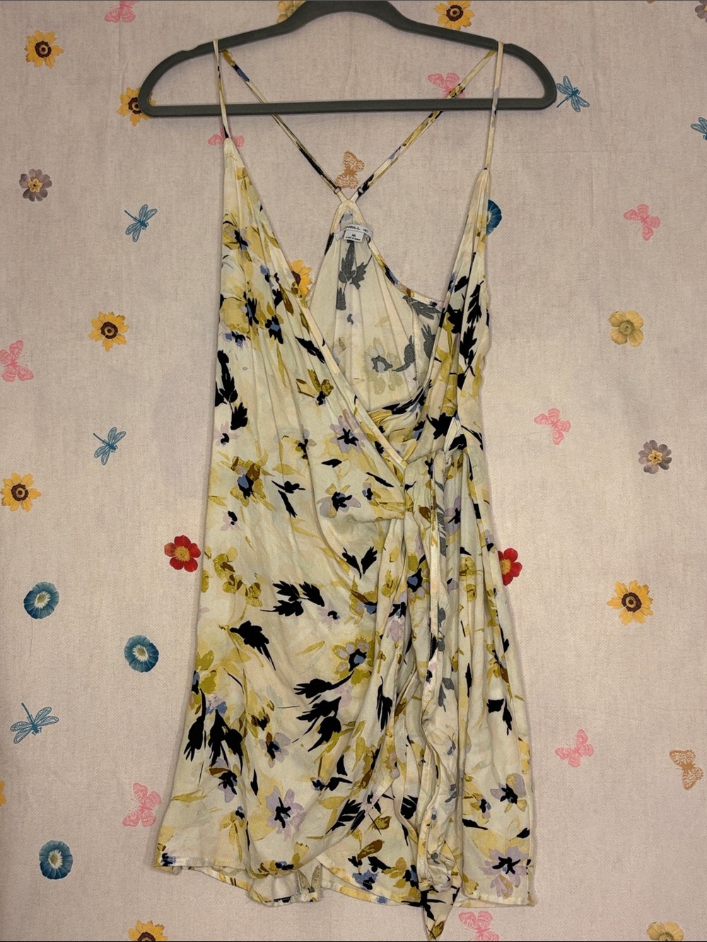 O'Neill Cream Floral Spaghetti-Strap Slip Dress